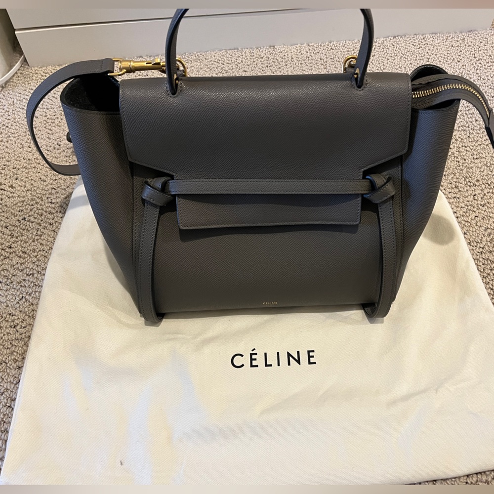 Celine mini belt bag in grained calfskin